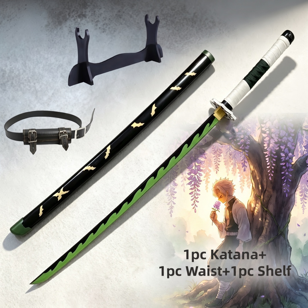 40인치 데몬 슬레이어 시나즈가와 사네미 카타나 스탠드 - Cosplay Prop Dagger 리뷰 및 가격