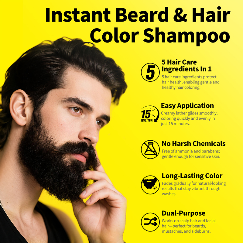남성용 250ml 천연 흑색 염색 샴푸, 즉시 흰머리를 - Hair Spray Color 리뷰 및 가격